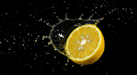 Vibrant Lemon Splash Juicy Citrus Burst