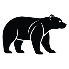 Majestic Black Bear Silhouette Illustration