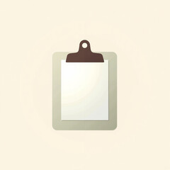 Blank Clipboard Template on Minimalist Background  