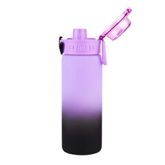 sport plastic lilac with black bottle isolated