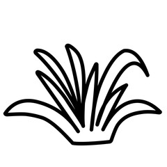 Hand drawn Grass Illustration, Minimal Grass Doodle