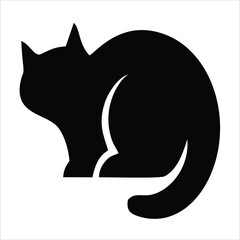 Cute cat face flat design cartoon element illustration