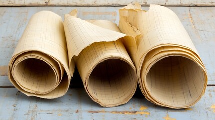 Natural paper rolls
