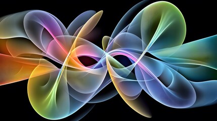 Abstract Colorful Swirling Wave Background Design