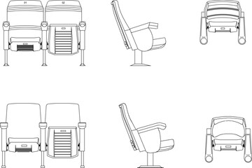 vector sketch illustration silhouette design vip seat stadium sport show