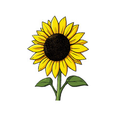 Retro Style Sunflower Design