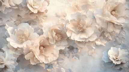 Elegant soft floral fade sticker for a luxury home