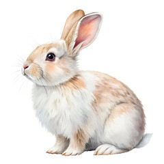 Obraz premium Watercolor Rabbit illustration animal vector isolated on transparent background