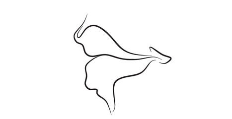 Lips line art