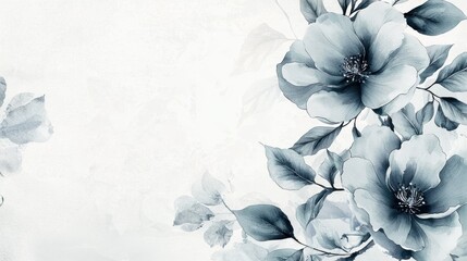 Elegant soft floral fade sticker for a luxury home