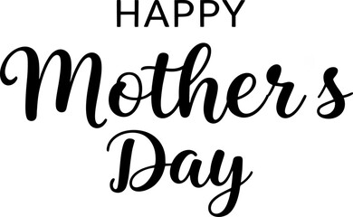 Happy Mothers Day elegant calligraphy design perfect for cards invitations and gifts	