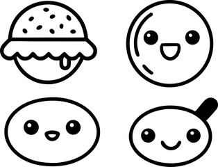 fast food silhouette vector icons , fast food icons set isolated, set of funny cartoon faces, set of cartoon faces, set of funny faces,ice cream icons, ice cream set, funny easter eggs, set of easter.