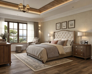 Fototapeta premium interior of a bedroom