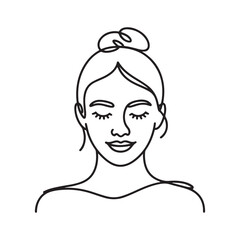 Beautiful woman face vector. Woman face silhouette icon. Vector illustration eps 10