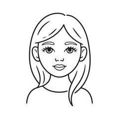 Beautiful woman face vector. Woman face silhouette icon. Vector illustration eps 10