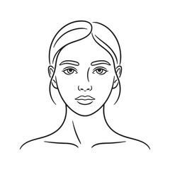 Beautiful woman face vector. Woman face silhouette icon. Vector illustration eps 10