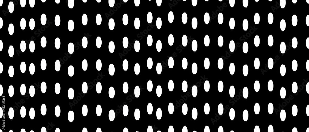 Poster a black and white image of a pattern of dots