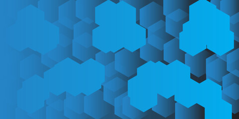 Abstract blue geometric backdrop design with 3d square pattern
