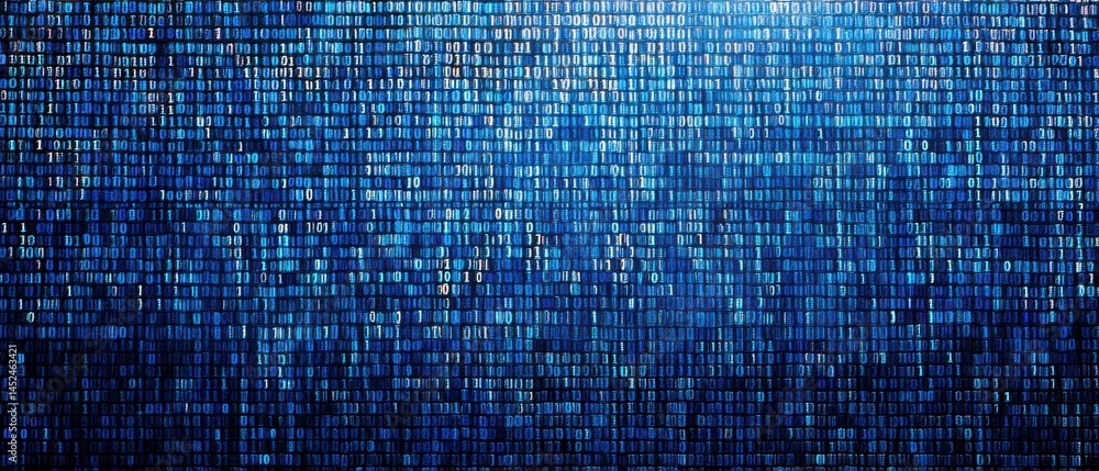 Poster binary code background