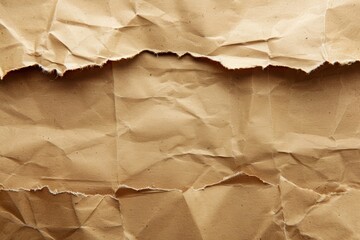 Crumpled torn brown paper texture