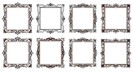 vintage frame with floral ornament