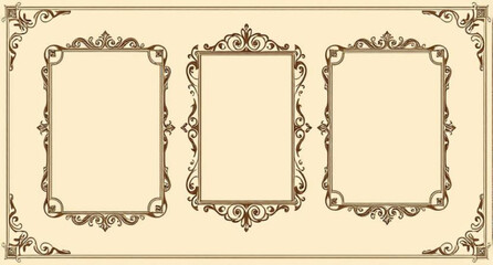 vintage frame with floral ornament