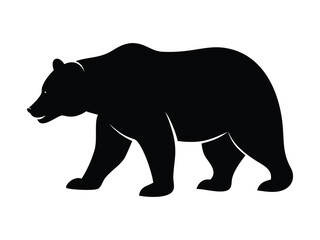California Bear Black vector and Silhouette vector illustration of a wild bear, a mammal animal in nature