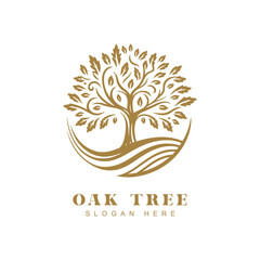 oak tree logo, oak trees, oak tree silhouette, oak vector,