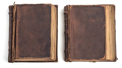 Two vintage leather bound books