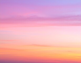 柔らかい色合いの夕焼け背景