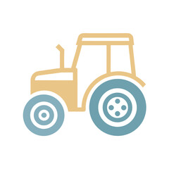 Simple Tractor Icon Vector graphic design.