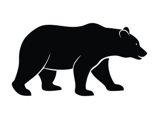 California Bear Black vector and Silhouette vector illustration of a wild bear, a mammal animal in nature