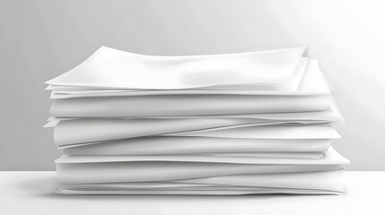 White fabric sheets stacked