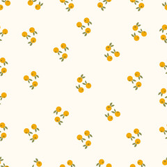 Seamless floral pattern. Idea for fabric, tablecloth pattern, wrapping paper, gift paper. Print ditsy. Motives are scattered randomly. Flower pattern background. cute pattern.
