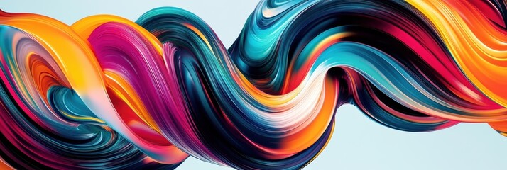 Obraz premium Creative graphic design with vibrant swirling colors for advertising layouts