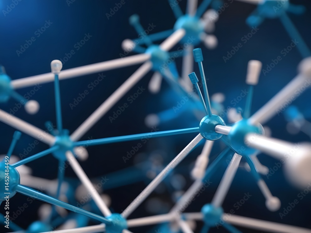 Poster connectivity concept featuring a network of linked molecules