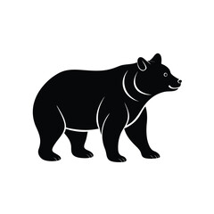 vector illustration of a rhinoceros silhouette on white background.