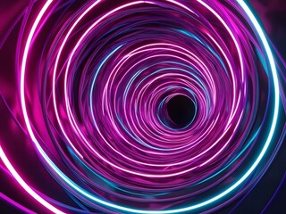 Hypnotic Neon Rings Journey