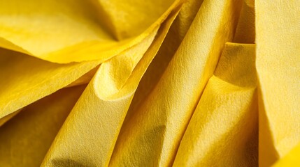 Yellow fabric texture close up