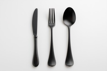 Black Cutlery Set: Elegant Knife, Fork, Spoon Design for Modern Dining