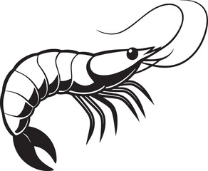 vector illustration of a shrimp