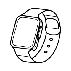 smartwatch outline drawing