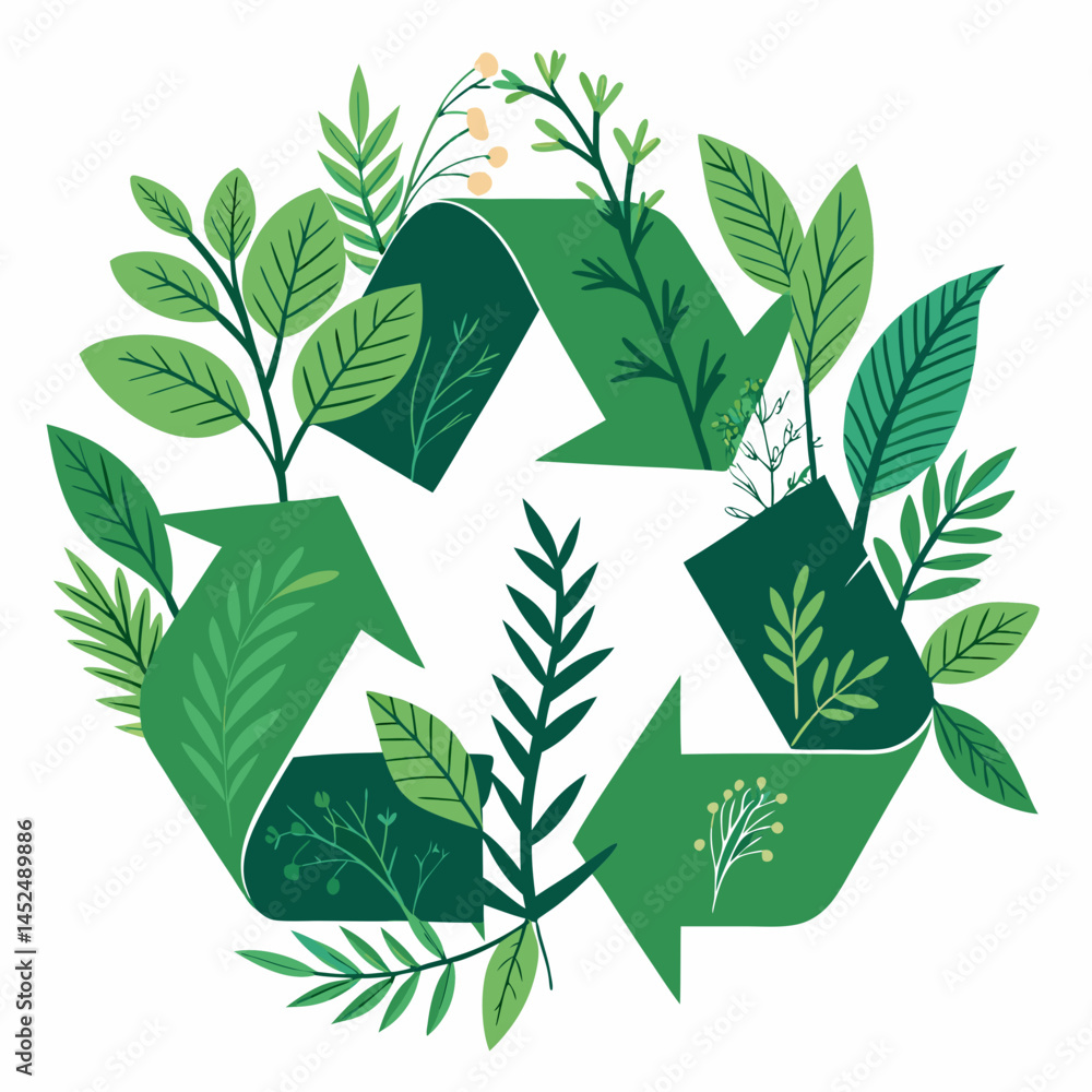 Poster Create a bold, vector graphic of a recycling symbol with a thick, easily scalable stroke.  Ensure clean lines and high resolution.
