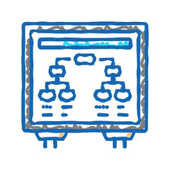 timetable soccer icon doodle illustration