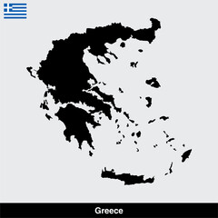 Greece country map vector isolated on transparent background