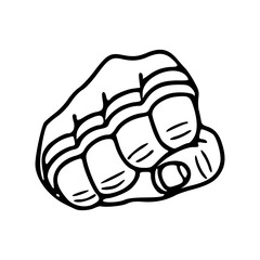 clenched fist vector illustration