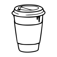 takeaway coffee cup outline