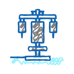 fitness station icon doodle illustration