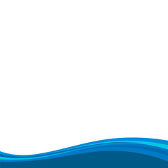 Wave Shape Vector Footer