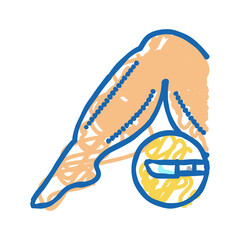 leg plastic surgery icon doodle illustration